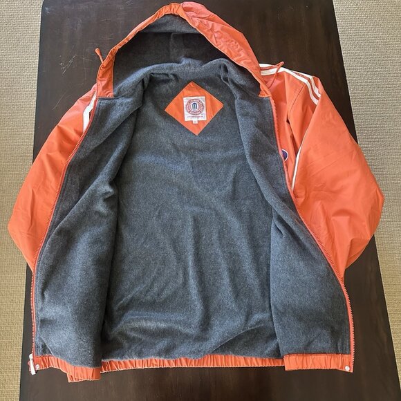 Clemson Men’s Jacket Hooded Fleece-Lined Wind Rain Coat Vinyl Tigers Orange XL - Picture 5 of 16